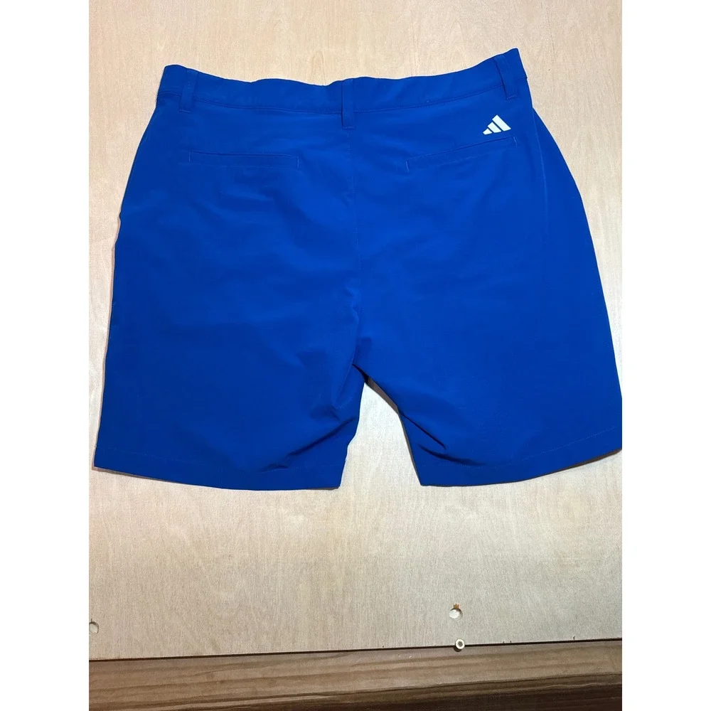 Adidas Golf Shorts Mens 36 Blue 4-Way Stretch Performance Flat Front Lightweight